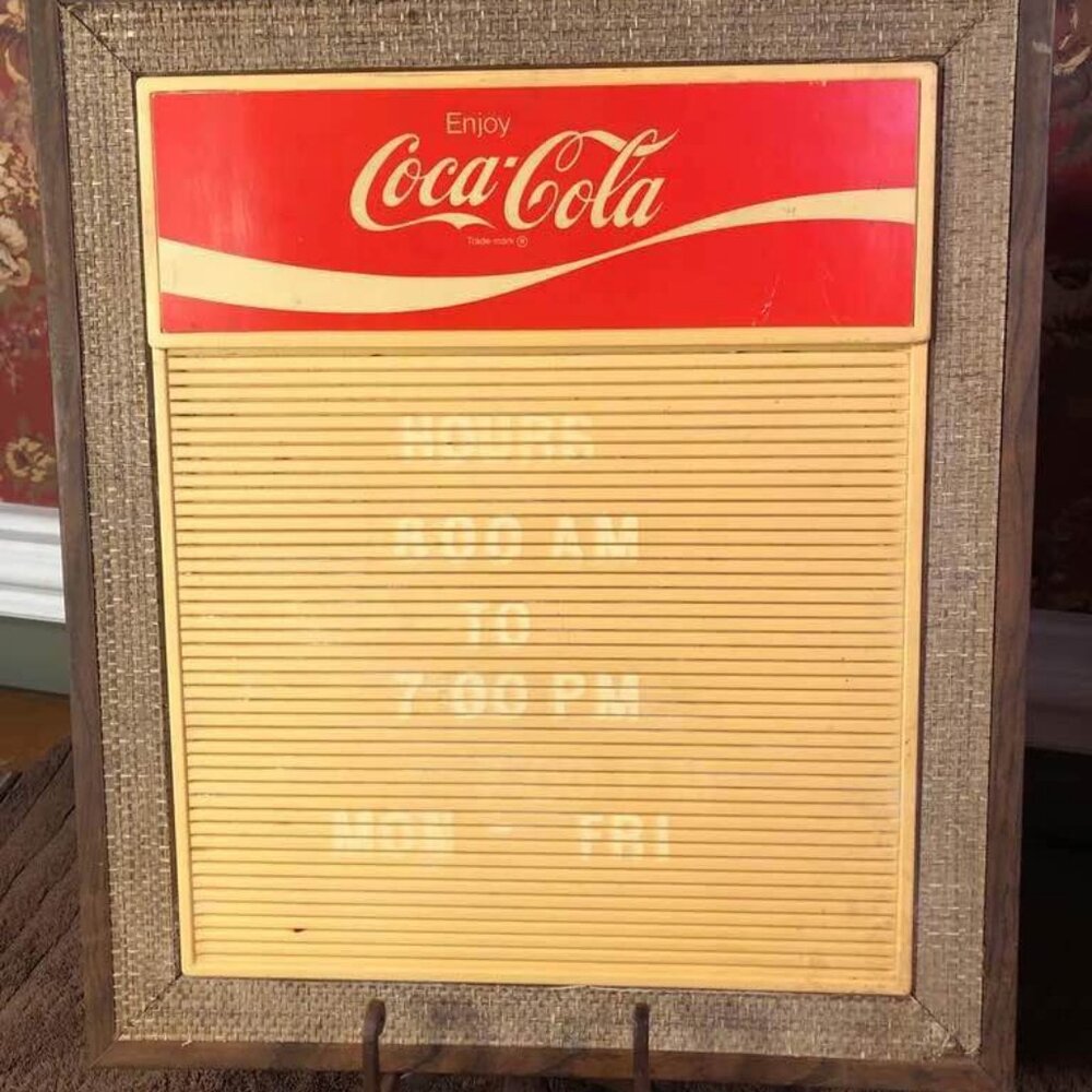 Pair of Vintage Coca Cola Plastic Menu Board Signs - Picture 2 of 5